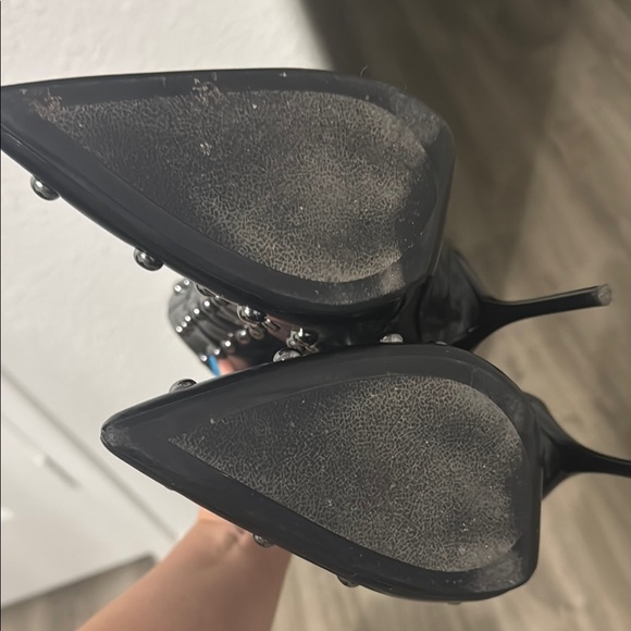 Zara Metal Appliqué stiletto heel booties - Picture 3 of 7